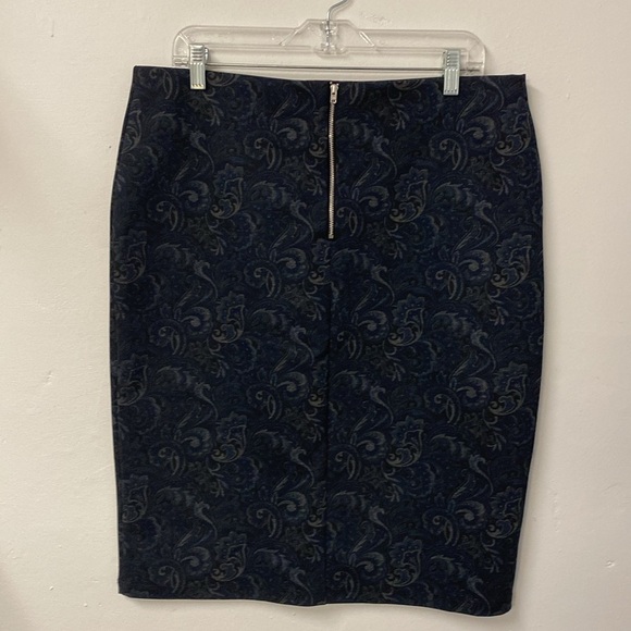 Jules & Leopold Black Gray Blue Floral Paisley Skirt Size Large - Picture 2 of 9